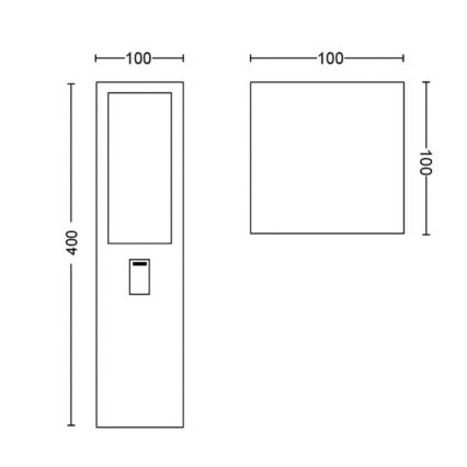 Philips - LED RGBW Regulação exterior candeeiro Hue IMPRESS LED/16W/230V 2000-6500K IP44