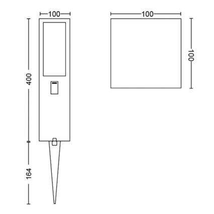 Philips - LED RGBW Regulação exterior candeeiro Hue IMPRESS LED/16W/24V IP44