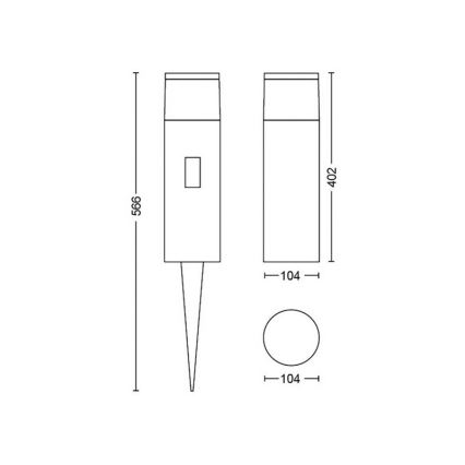 Philips - Candeeiro exterior LED RGBW Hue com regulação CALLA LED/8W/24V IP65