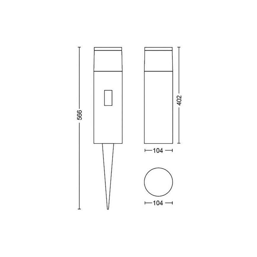 Philips - Candeeiro exterior LED RGBW Hue com regulação CALLA LED/8W/24V IP65