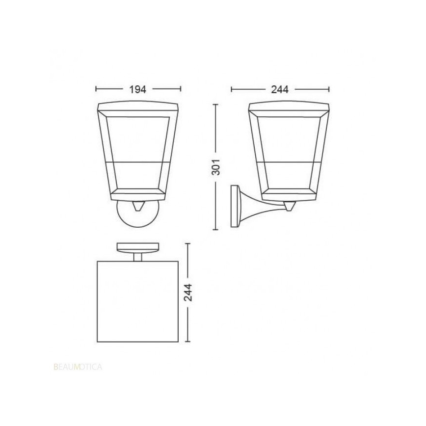 Philips - Luminária de parede exterior regulável LED RGBW Hue ECONIC LED/15W/230V IP44