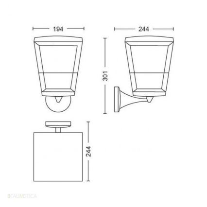 Philips - LED RGBW Iluminação de parede exterior com regulação Hue ECONIC LED/15W/230V IP44