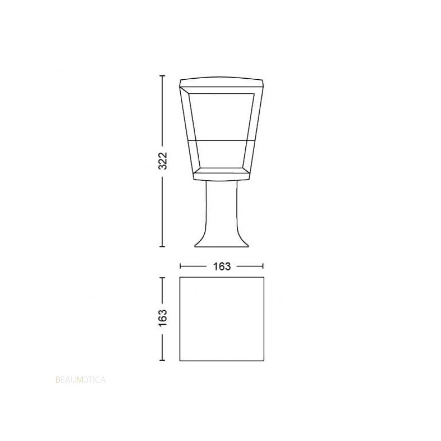 Philips - Lâmpada exterior regulável LED RGBW Hue ECONIC LED/15W/230V IP44
