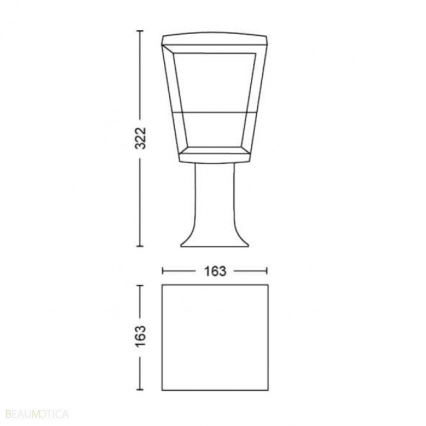Philips - LED RGBW Regulação exterior candeeiro Hue ECONIC LED/15W/230V IP44