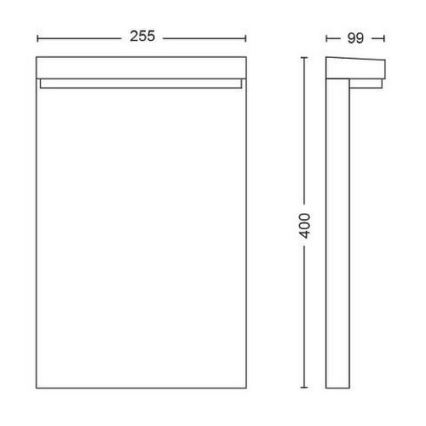 Philips - LED RGBW Regulação exterior candeeiro Hue NYRO LED/13,5W/230V 2000-6500K IP44