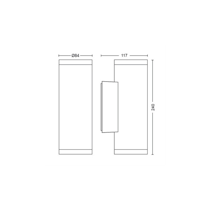 Philips - LED RGBW Iluminação de parede exterior com regulação Hue APPEAR 2xLED/8W/230V IP44