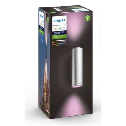 Philips - LED RGBW Iluminação de parede exterior com regulação Hue APPEAR 2xLED/8W/230V IP44