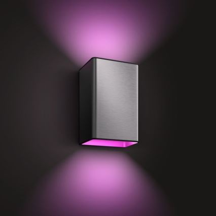 LED RGBW Iluminação de parede exterior com regulação Hue RESONATE 2xLED/8W/230V 2000-6500K IP44