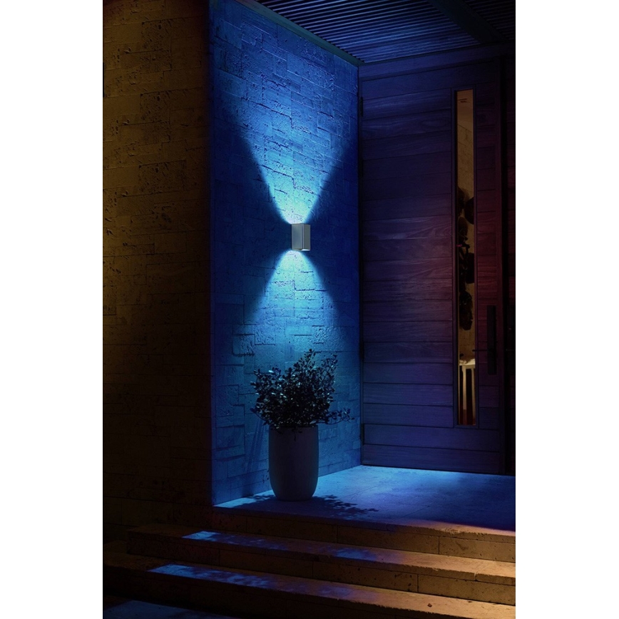 LED RGBW Iluminação de parede exterior com regulação Hue RESONATE 2xLED/8W/230V 2000-6500K IP44