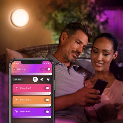 Philips - LED RGBW Iluminação de parede exterior com regulação Hue DAYLO LED/15W/230V 2000-6500K IP44