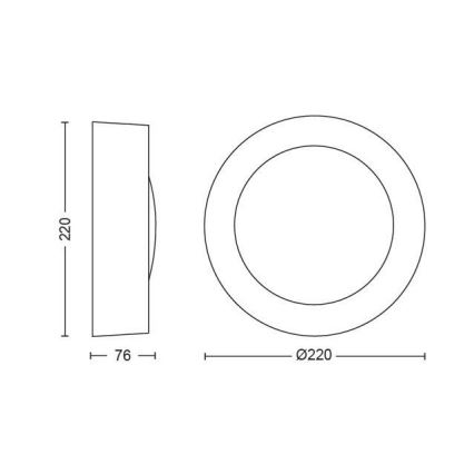 Philips - LED RGBW Iluminação de parede exterior com regulação Hue DAYLO LED/15W/230V 2000-6500K IP44