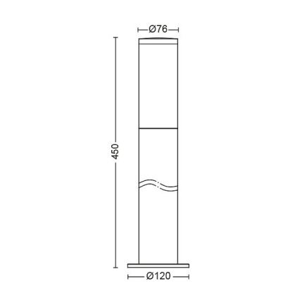 Philips - Candeeiro exterior 1xE27/20W/230V IP44 45 cm
