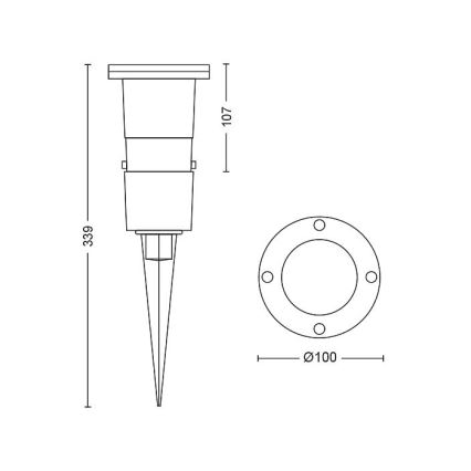 Philips - Iluminação exterior LED 1xGU10/5W/230V IP44