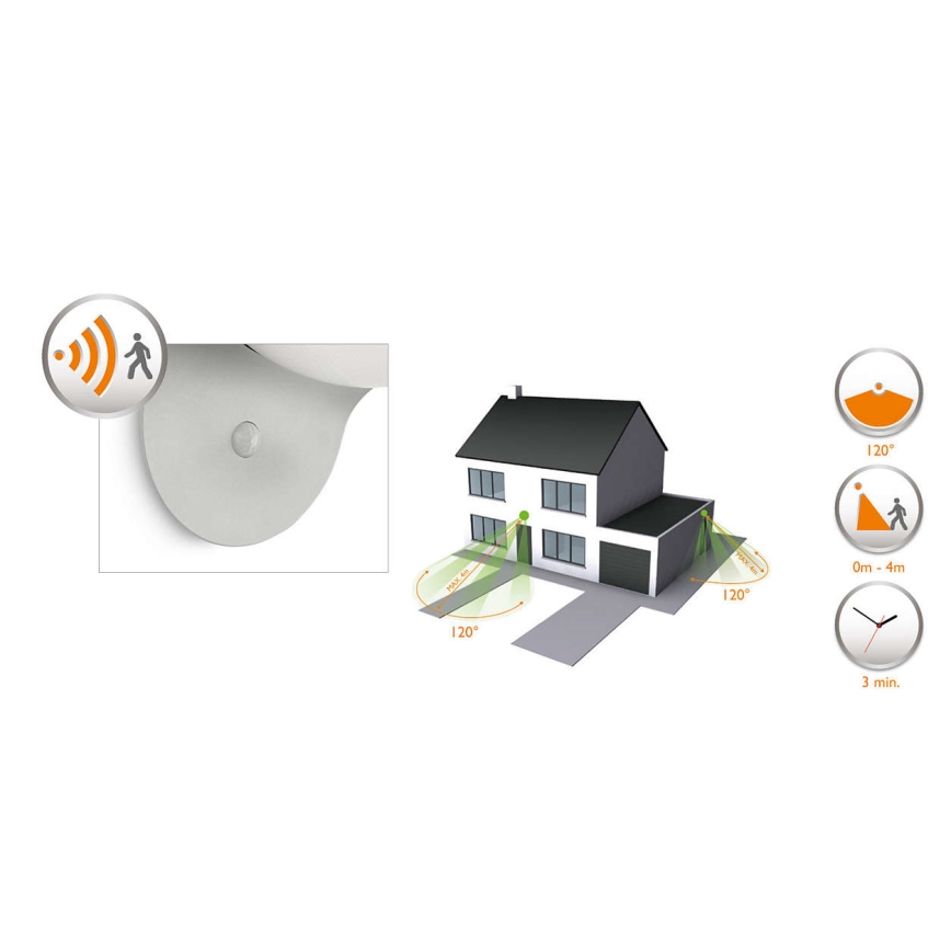 Philips 17808/87/16 - Luz solar LED com sensor MYGARDEN DUSK 1xLED/1W/3,7V IP44