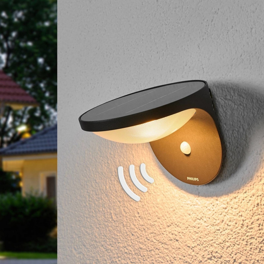 Philips - Luz solar exterior LED com sensor 1xLED/1W/3.7V