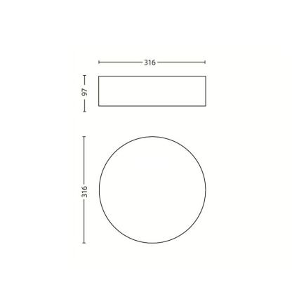 Philips - Luz de teto 2xE27/23W/230V