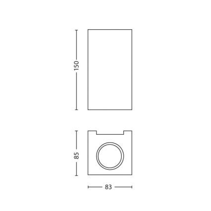 Philips 33012/17/PN - Luz de parede GABARDINE 2xGU10/50W/230V