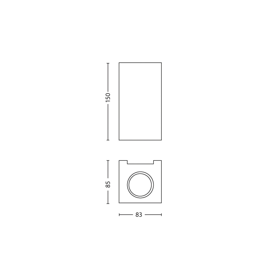 Philips 33012/17/PN - Luz de parede GABARDINE 2xGU10/50W/230V