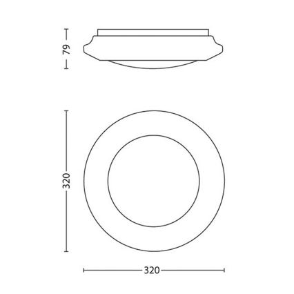 Philips - Iluminação de teto LED LED/16W/230V 2700K