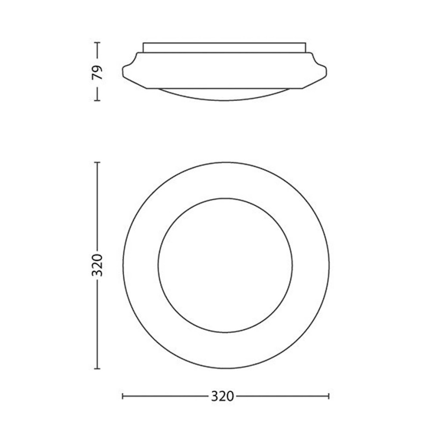 Philips - Iluminação de teto LED LED/16W/230V 2700K