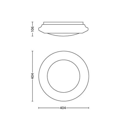 Philips - Iluminação de teto LED LED/22W/230V 2700K