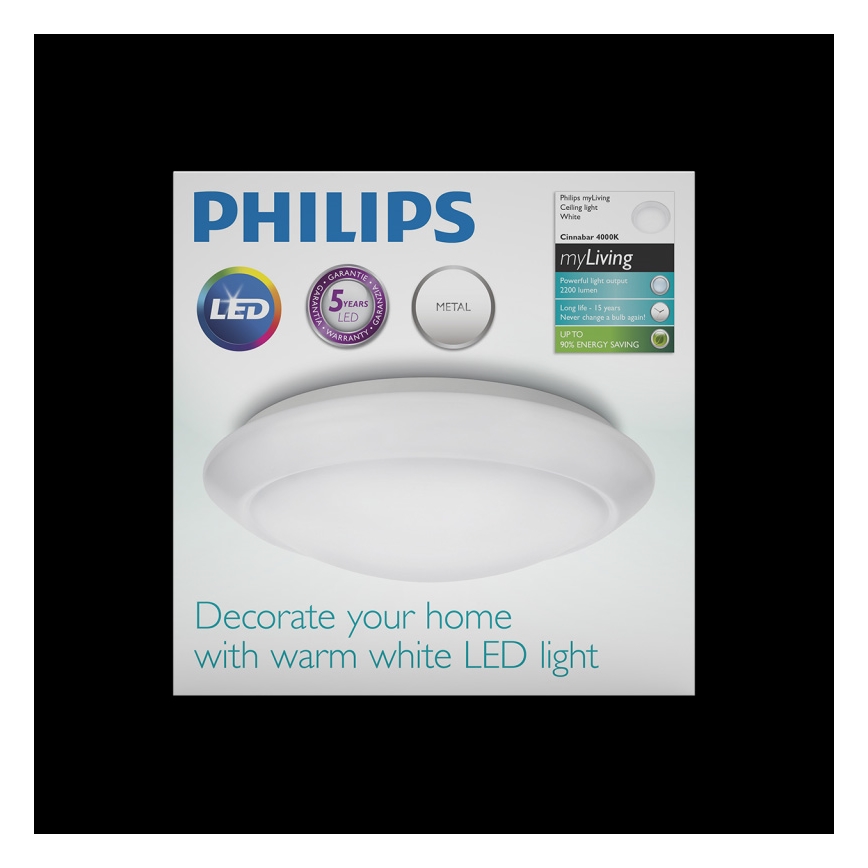 Philips - Iluminação de teto LED LED/22W/230V 4000K