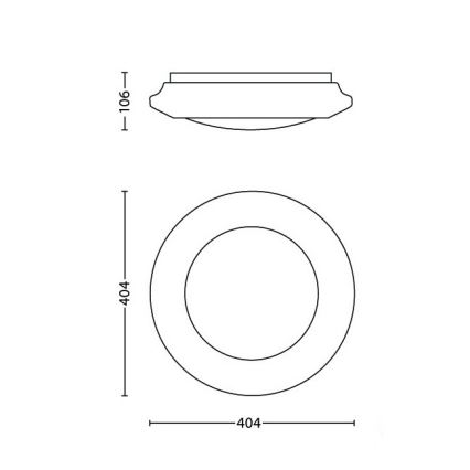 Philips - Iluminação de teto LED LED/22W/230V 4000K