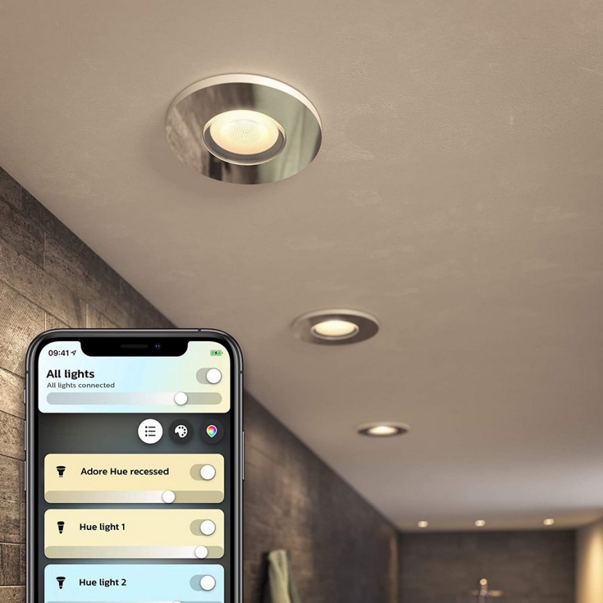 Philips - Iluminação de casa de banho LED com regulação Hue ADORE 1xGU10/5W/230V IP44