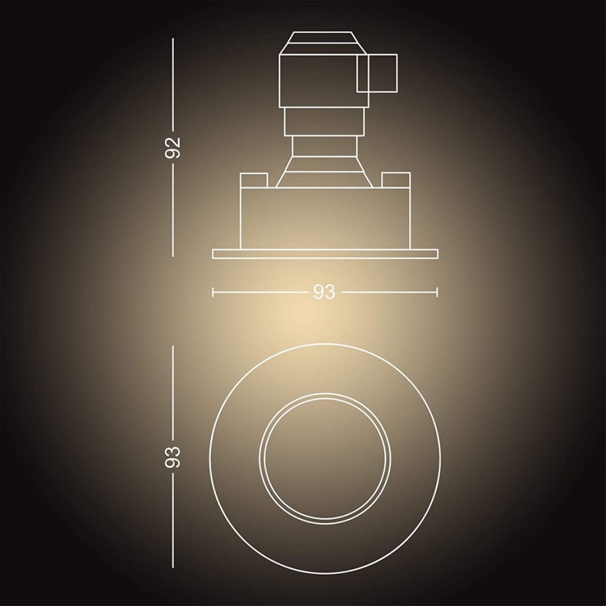 Philips - Iluminação de casa de banho LED com regulação Hue ADORE 1xGU10/5W/230V IP44