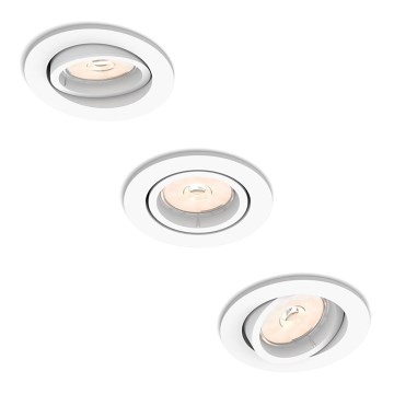 Philips - 3x Luz embutida 1xGU10/5,5W/230V