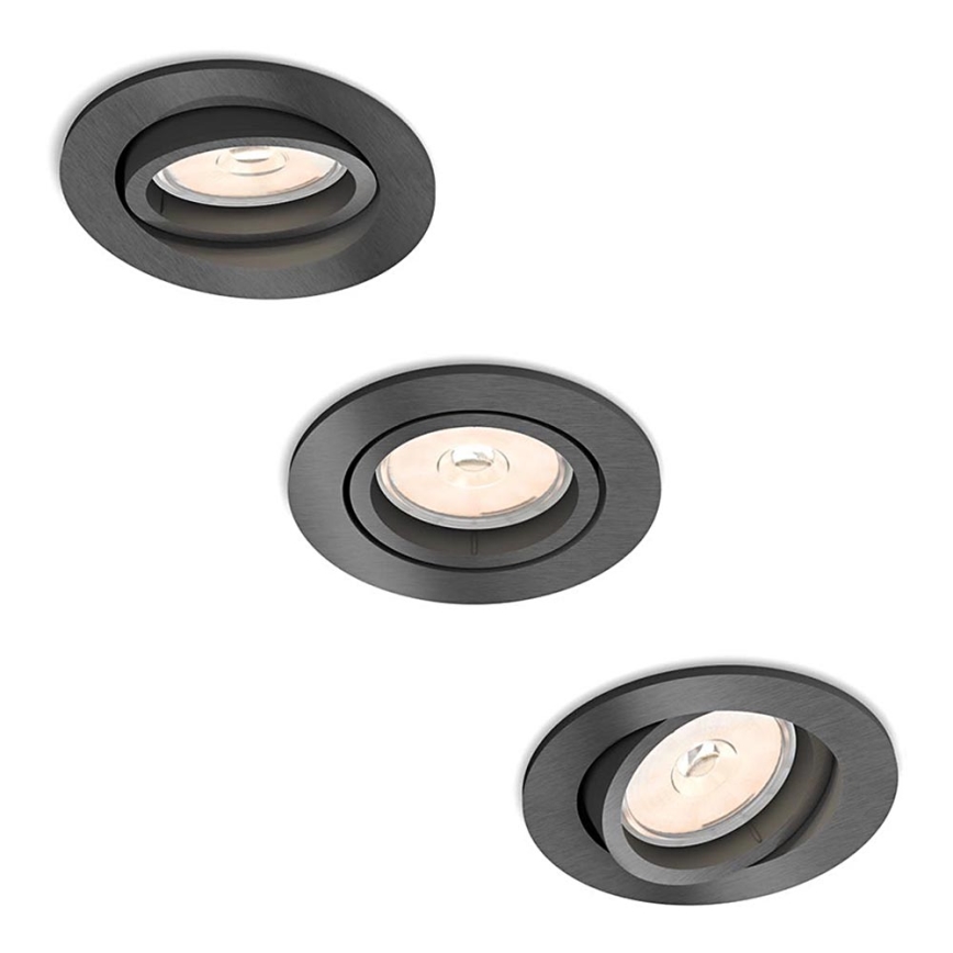 Philips - 3x Luz embutida 1xGU10/5,5W/230V