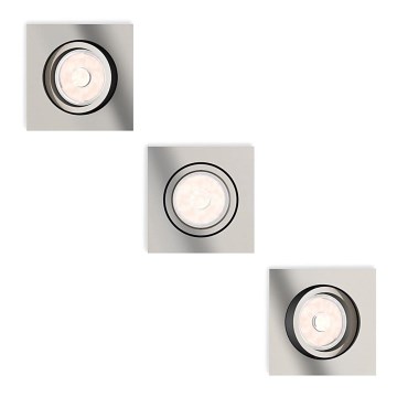 Philips - 3x Luz embutida 1xGU10/5,5W/230V