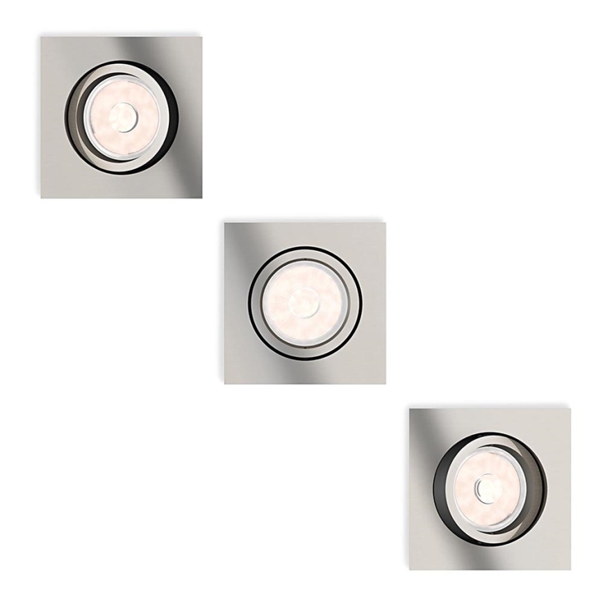 Philips - 3x Luz embutida 1xGU10/5,5W/230V