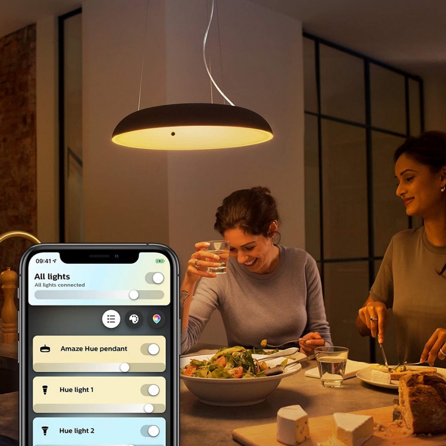 Philips - Candelabro suspenso LED com regulação Hue AMAZE LED/39W/230V + CR