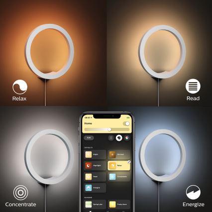 Philips - LED RGBW Iluminação de parede com regulação Hue SANA White e Color Ambiance LED/20W/230V