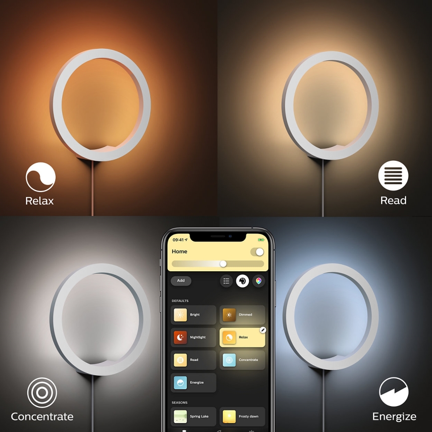 Philips - LED RGBW Iluminação de parede com regulação Hue SANA White e Color Ambiance LED/20W/230V