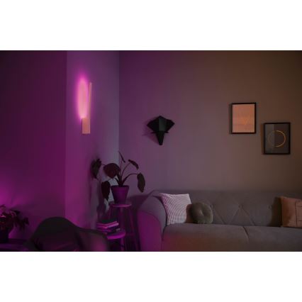 Philips - LED RGBW Iluminação de parede com regulação Hue LIANE White And Color Ambiance 1xLED/12W/230V