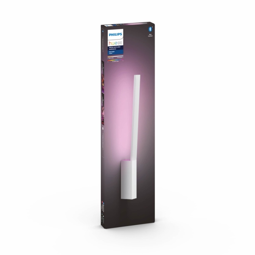 Philips - LED RGBW Iluminação de parede com regulação Hue LIANE White And Color Ambiance 1xLED/12W/230V
