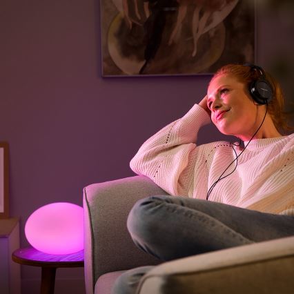 Philips - Candeeiro de mesa LED RGB com regulação Hue FLOURISH White And Color Ambiance 1xE27/9,5W/230V