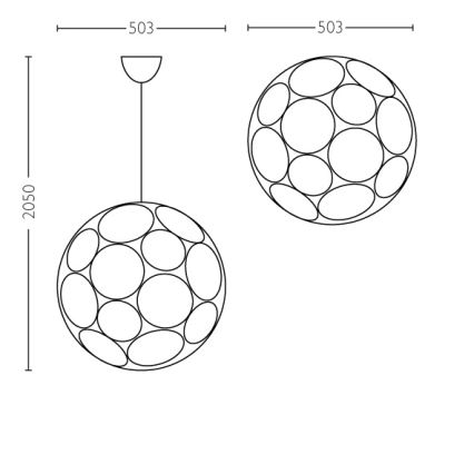 Philips - Luz de teto pendente E27/60W/230V