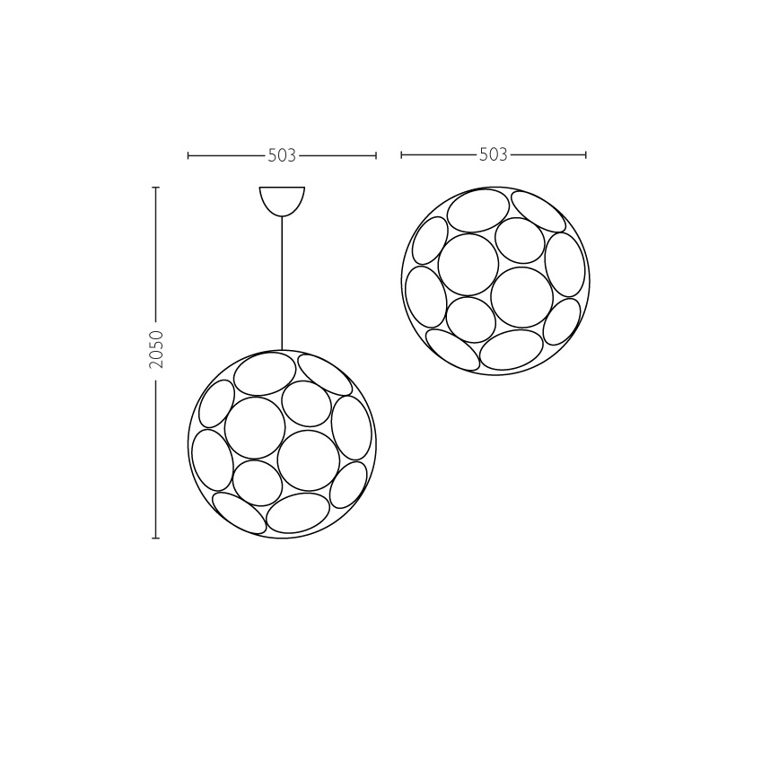Philips - Luz de teto pendente E27/60W/230V