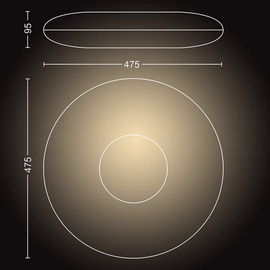 Philips - Luminária LED Regulável Hue CHER LED/33,5W/230V + comando à distância