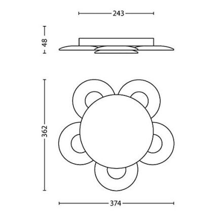 Philips 40970/48/16 - Iluminação de teto LED com regulação VAGA LED/2.5W/230V