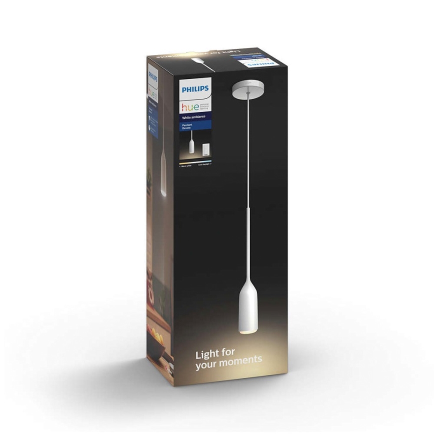 Philips - Candelabro suspenso LED com regulação Hue DEVOTE 1xE27/9,5W/230V