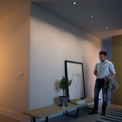 Philips 50123/87/P0 - CONJUNTO 3x Iluminação embutida LED com regulação CASEMENT LED/4,5W/230V