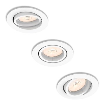 Philips 50393/31/PN - CONJUNTO 3x Luz embutida DONEGAL 3xGU10/5,5W/230V