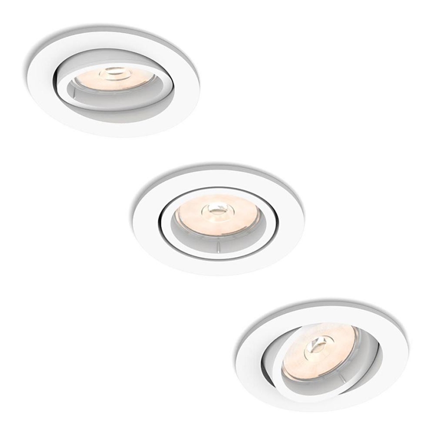 Philips 50393/31/PN - CONJUNTO 3x Luz embutida DONEGAL 3xGU10/5,5W/230V