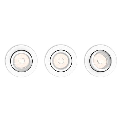Philips 50393/31/PN - CONJUNTO 3x Luz embutida DONEGAL 3xGU10/5,5W/230V