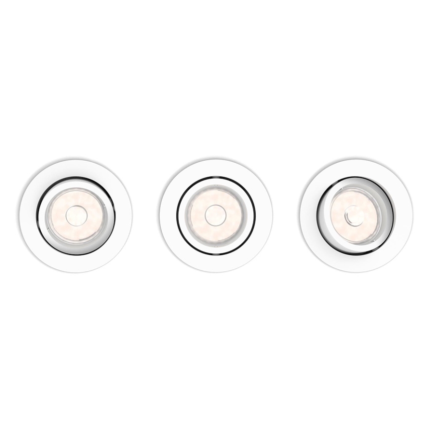 Philips 50393/31/PN - CONJUNTO 3x Luz embutida DONEGAL 3xGU10/5,5W/230V