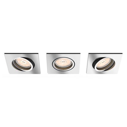 Philips - 3x Luz embutida 1xGU10/5,5W/230V